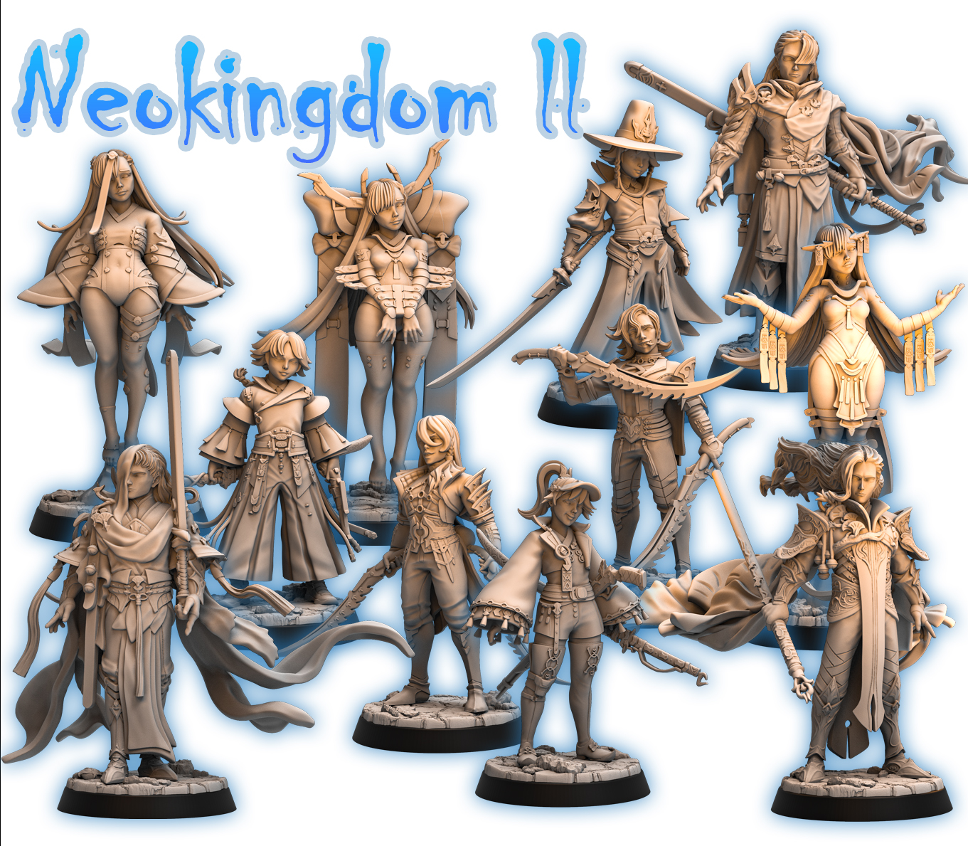 PRE-SUPPORTED Neokingdom Set 2- 32mm - DnD
